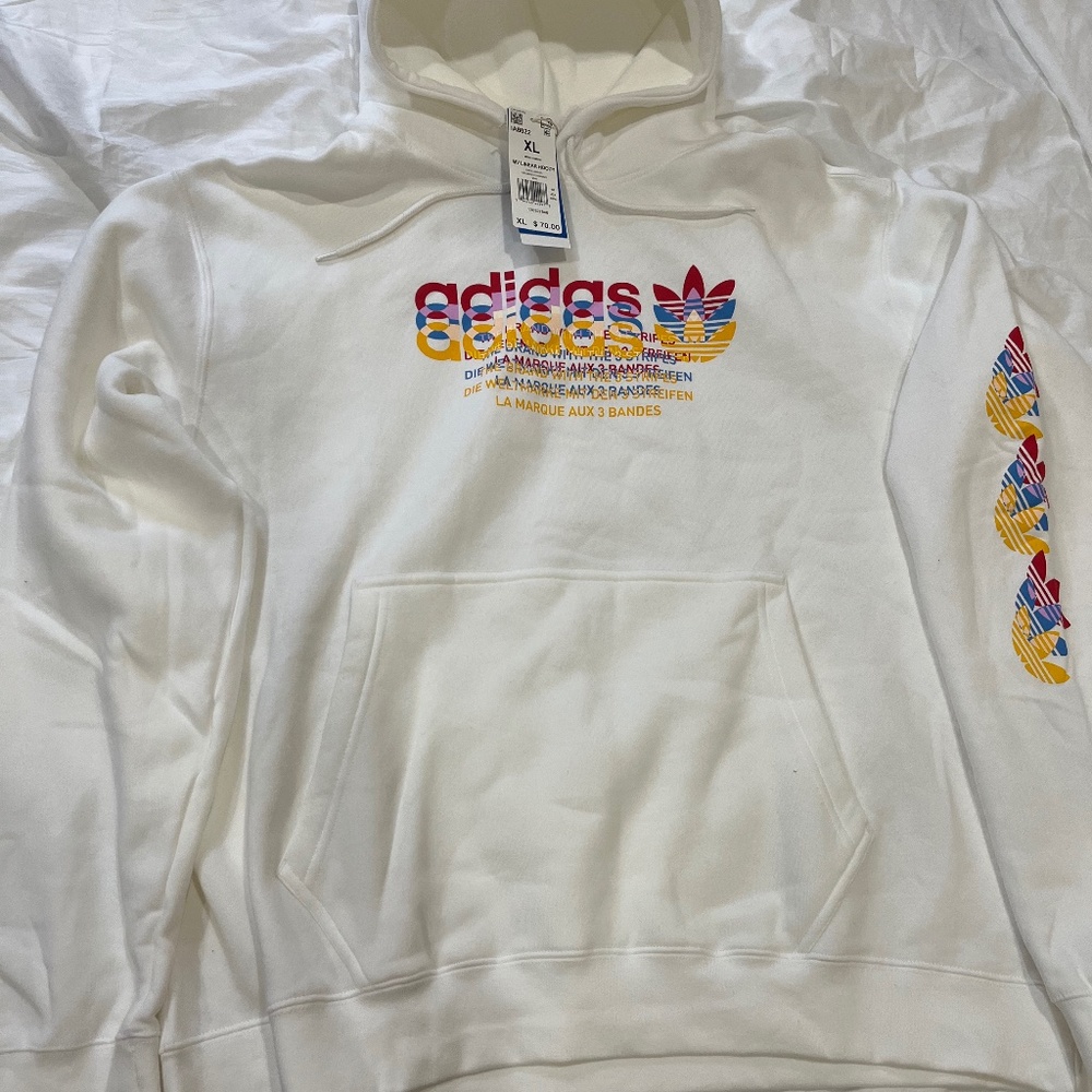 Adidas white  hoodie